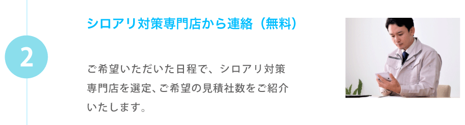 シロアリ対策パートナーズから連絡（無料）