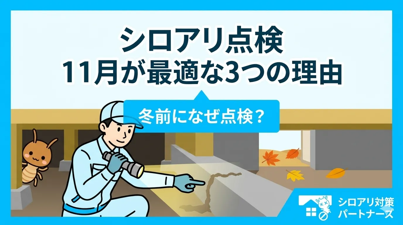 冬を前にシロアリ点検をすべき理由！11月が最適な3つのメリットを解説
